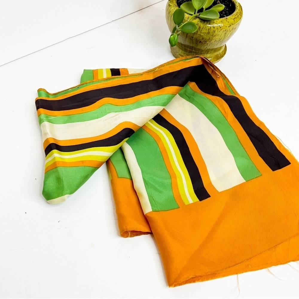 70s Boho Retro Striped Scarf